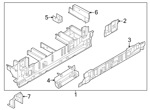 2023 Ford Transit Reinforcement Diagram for BK3Z-6110117-G