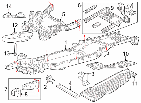 2020 Ford F-150 Frame Assembly Diagram for KL3Z-5005-A
