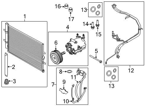 Compressor Assembly Diagram for BK3Z-19703-D