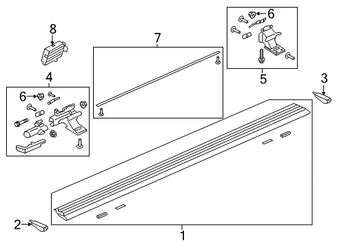2021 Ford Expedition Mat Diagram for JL1Z-16490-AAPTM