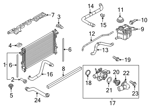 2019 Ford Police Interceptor Sedan Thermostat Assembly Diagram for 1X4Z-8575-B