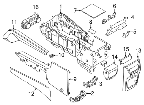 2025 Ford Explorer Control Diagram for RB5Z-19980-A
