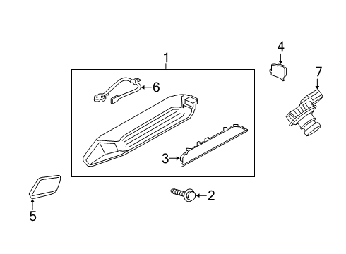 2022 Ford Transit LAMP ASY - REAR - HIGH MOUNTED Diagram for NK4Z-13A613-H