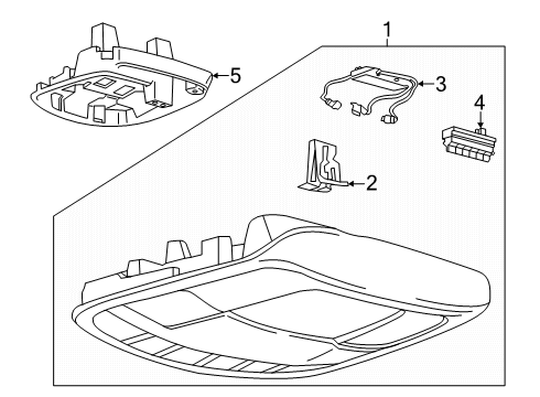 2025 Ford F-150 Overhead Console Diagram 2