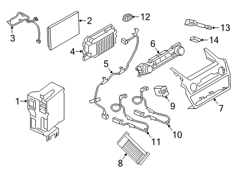 2020 Ford Explorer Display Unit Diagram for LB5Z-10D885-FA