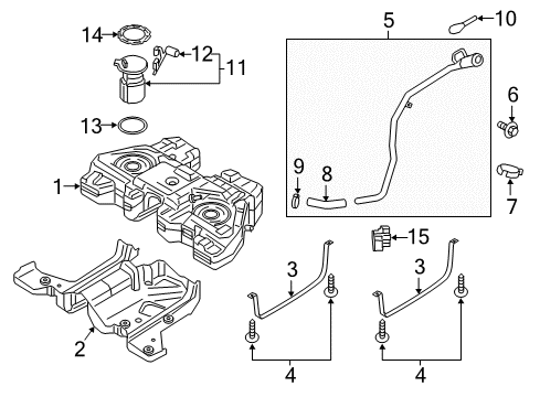 2023 Ford Edge Sender And Pump Assembly Diagram for F2GZ-9H307-S