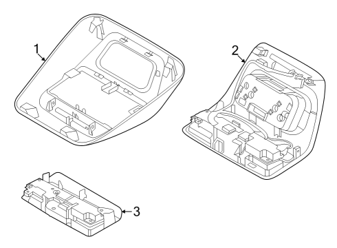 2023 Ford E-Transit Console Assembly Diagram for NK4Z-61044G24-BB