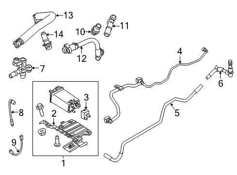 2019 Ford Police Interceptor Utility Fuel Vapour Store Cannister Diagram for AG1Z-9D653-D