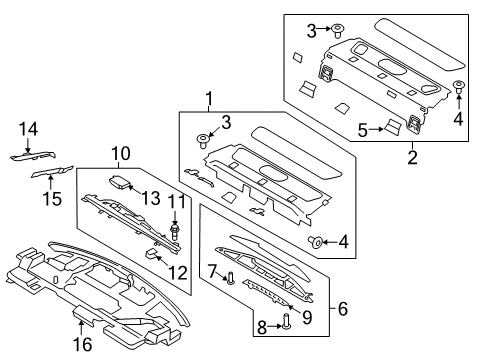 2020 Lincoln Continental Window Shade Diagram for GD9Z-54402A34-AT