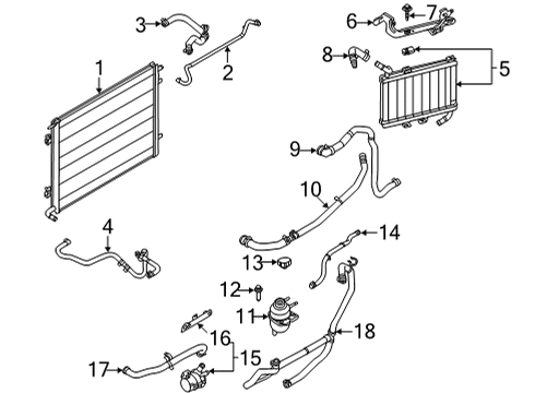 2022 Ford Mustang Radiator Assembly Diagram for KR3Z-8005-C