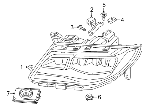 2020 Lincoln MKZ Headlamp Assembly Diagram for JP5Z-13008-Q