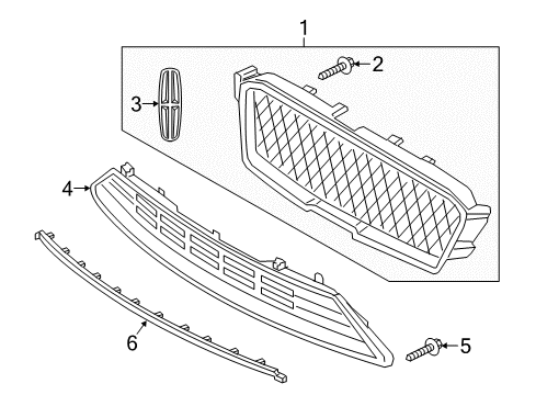 2020 Lincoln MKZ Finish Panel Diagram for LP5Z-8419-AA