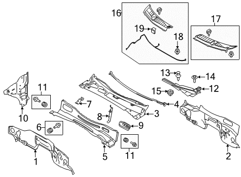 2020 Ford F-350 Super Duty Extension Diagram for HC3Z-25021A36-B