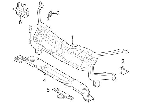 2023 Ford E-Transit Support - Radiator Diagram for NK3Z-8125-B