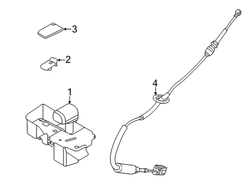 2024 Ford F-150 Gear Shift Lever Diagram for RL3Z-7210-AD