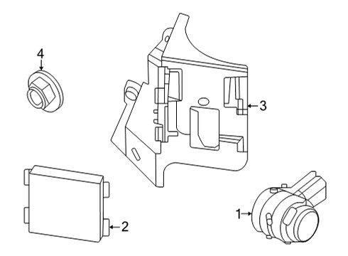 2023 Ford Mustang Mach-E Bracket Diagram for LJ8Z-14D189-B