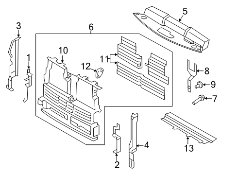 2024 Ford Edge Air Deflector Diagram for KT4Z-8311-A