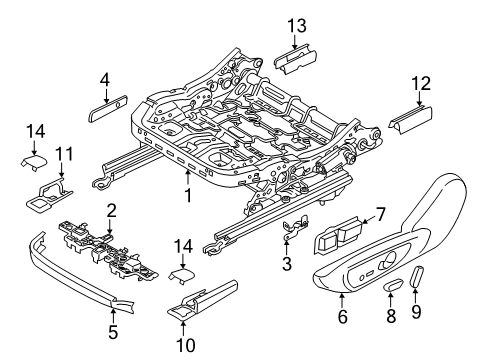2020 Lincoln MKZ Seat Track Assembly Diagram for DS7Z-9661710-AA
