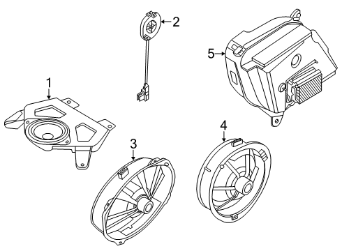 2025 Lincoln Aviator Woofer Diagram for RC5Z-18C804-D