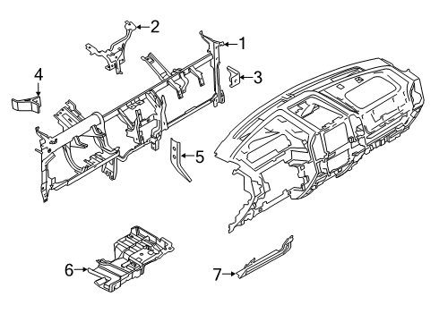 2021 Ford Expedition Reinforcement Diagram for KL1Z-7804545-A