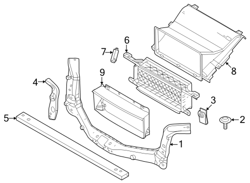 2022 Ford F-150 Lightning Front End Assembly Diagram for NL3Z-16138-A