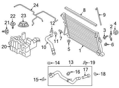 2022 Ford F-250 Super Duty Hose Assembly Diagram for LC3Z-8260-E