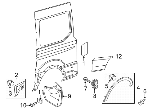 2025 Ford Transit 350 HD Side Panel & Components Diagram 9