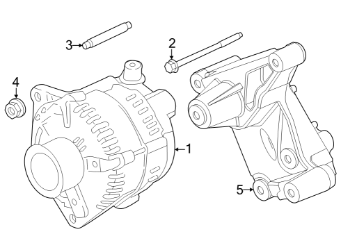 2025 Ford F-350 Super Duty Alternator Assembly Diagram for PC3Z-10346-J