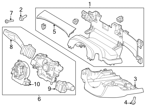 2024 Ford Mustang Switch Assembly Diagram for PR3Z-17A553-AA