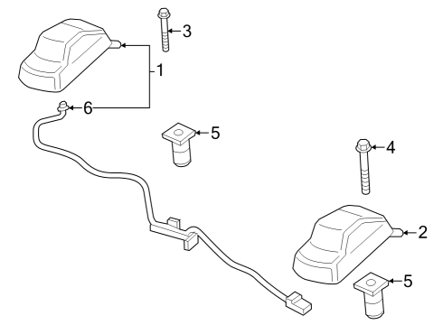 2025 Ford F-350 Super Duty Lamp Assembly Diagram for PC3Z-15442-B