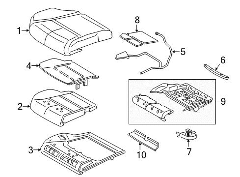 2020 Lincoln Continental Base Seat Diagram for GD9Z-5462526-CE