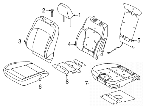 2025 Ford Ranger Element Diagram for N1WZ-14D696-N