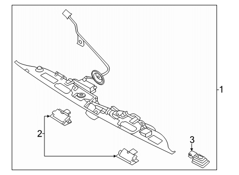 2024 Lincoln Corsair Licence Plate Lamp With Bu Diagram for PJ7Z-13B482-G