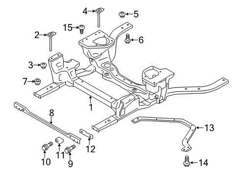 2021 Ford Mustang Frame Assembly Diagram for PR3Z-5C145-C