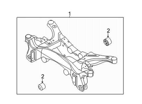 2022 Ford Maverick Cross Member Assembly Diagram for PZ6Z-5035-B