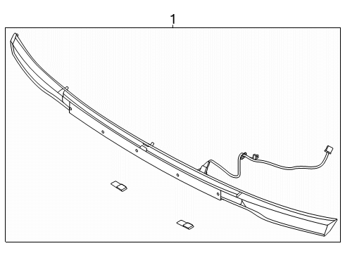 2025 Ford Explorer Reflector Assembly Diagram for RB5Z-13A565-M