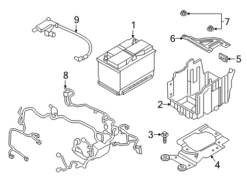 2021 Ford EcoSport Battery Management System Diagram for H1BZ-10C679-C