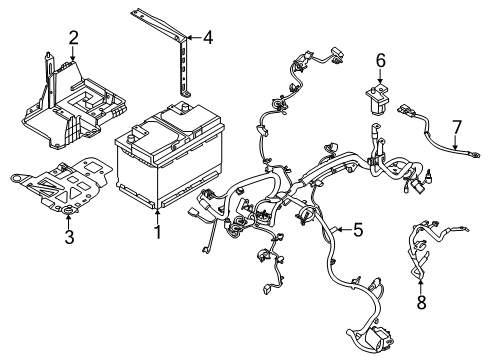 2024 Lincoln Nautilus Cable Assembly Diagram for PZ1Z-14301-R