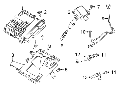 2022 Ford Explorer Bracket Diagram for L1MZ-12A659-B