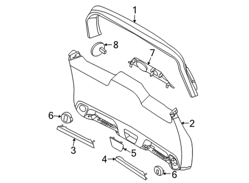 2024 Ford Bronco Sport FRAME - INTERIOR LAMP Diagram for M1PZ-13733-AA