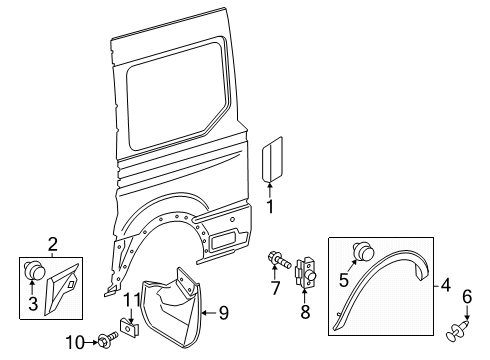 2025 Ford Transit 350 HD Side Panel & Components Diagram 3