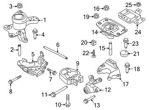 2020 Ford Fusion Bracket Diagram for JG9Z-6E042-C