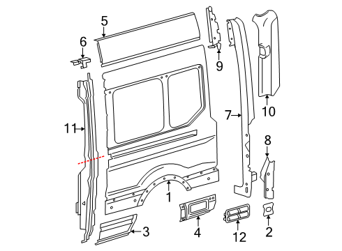 2025 Ford Transit 350 HD Side Panel & Components Diagram 18