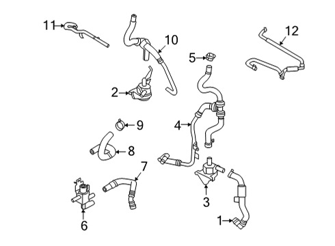 2023 Lincoln Aviator Hose Overflow Diagram for L1MZ-8A365-BAC