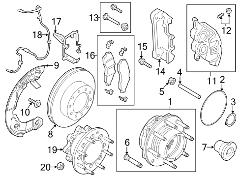 2023 Ford F-350 Super Duty Hose Assembly Brake Diagram for PC3Z-2078-D