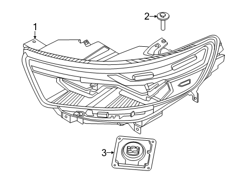 2025 Ford Explorer Lamp Assembly Diagram for RB5Z-13008-J