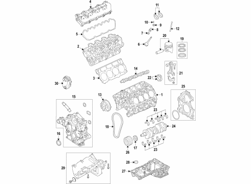 2022 Ford E-350/E-350 Super Duty Oil Pan Gasket Diagram for LC3Z-6710-A