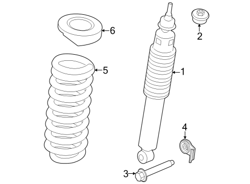 2023 Ford F-250 Super Duty Shock Absorber Assembly Diagram for PC3Z-18124-DAA