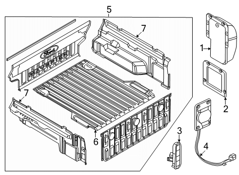 2025 Ford Maverick Hardware Kit Diagram for NZ6Z-99000A25-B
