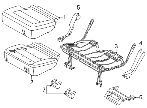2025 Ford Bronco Rear Seat Components Diagram 2